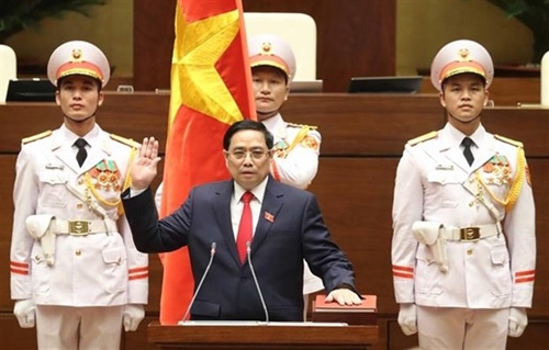 Prime Minister Pham Minh Chinh swears in at National Assembly
