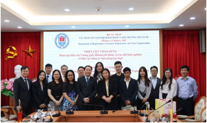 The National Registration Agency for Secured Transactions and State Compensation works with senior officials from the Royal Monetary Authority of Bhutan
