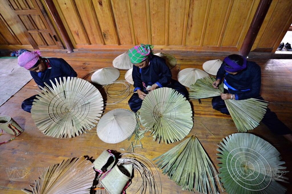 Preserving unique craft of making palm-leaf conical hats