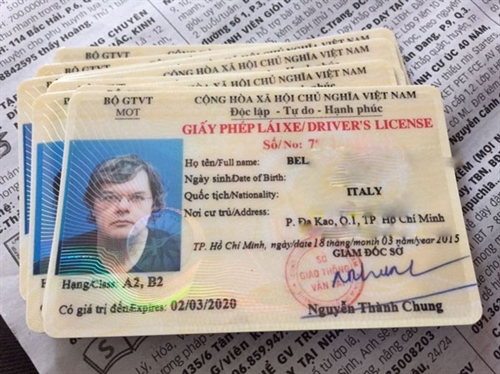 Driver license for foreigners working in Vietnam