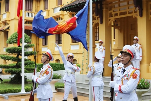 Hanoi flag hoisting ceremony marks ASEANs 53rd founding anniversary