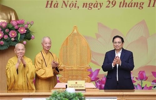 Buddhism upholds fine values joins in national construction: PM
