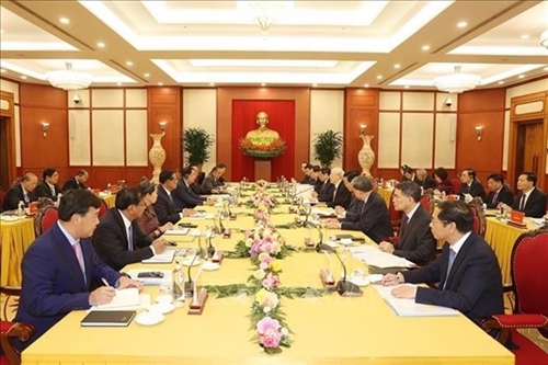 Vietnamese Cambodian Parties hold high-level meeting in Hanoi