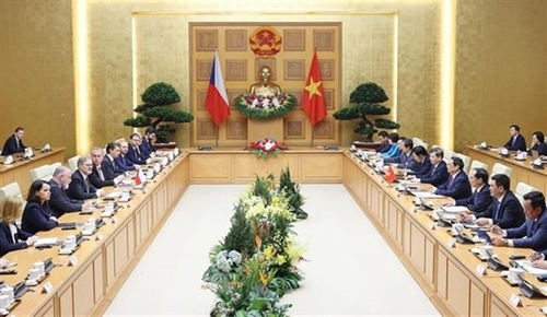 Vietnam Czech PMs hold talks in Hanoi